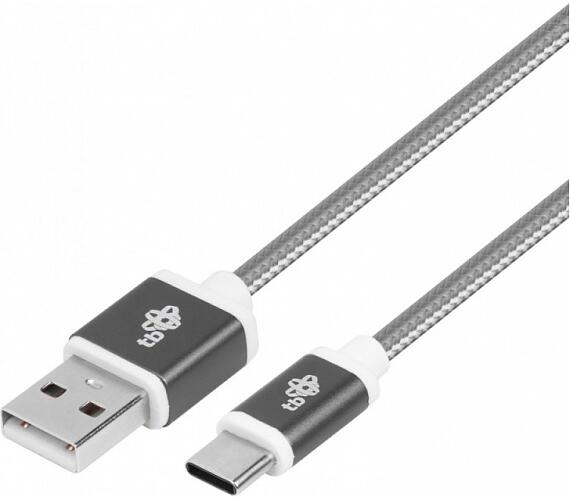 TB TOUCH TB Cable USB - USB C 1.5 m gray tape (AKTBXKUCSBA150S)