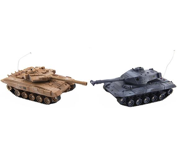 Teddies Tank RC 2ks + dobíjecí pack 27MHZ a 40MHz