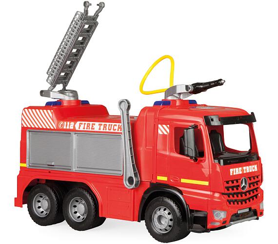Lena Mercedes auto hasiči plast 65cm stříkací vodu nádržka 1,5l v krabici 71x40x28cm