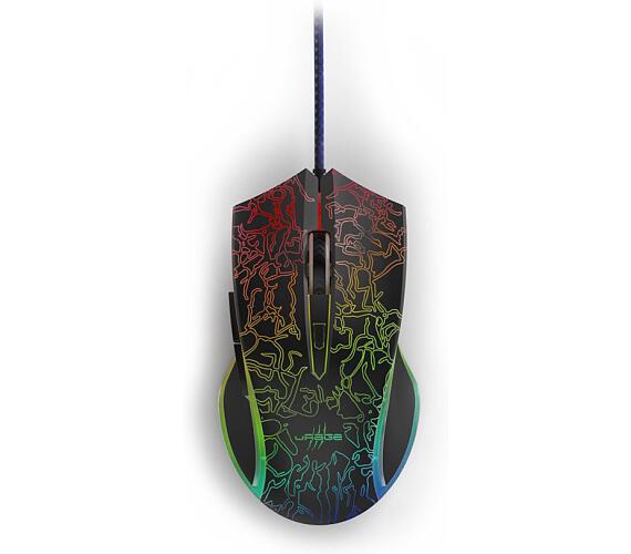 Hama uRage gamingová myš Reaper 220 Illuminated/ drátová/ optická/ podsvícená/ 4800 dpi/ 6 tlačítek/ USB/ černá (186051)
