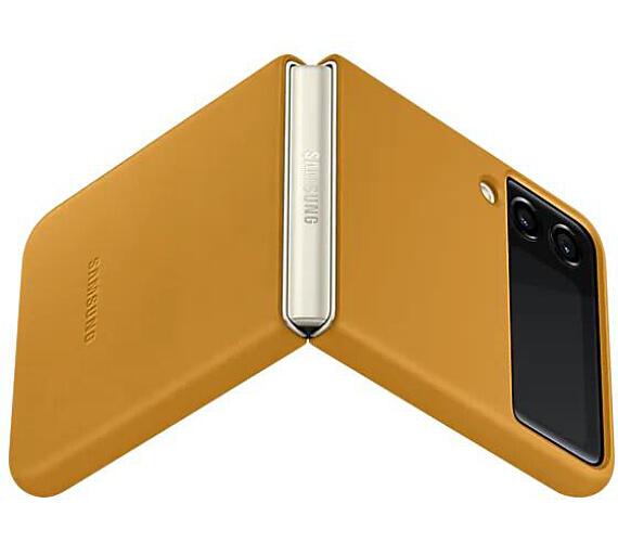 Samsung Kožený zadní kryt Z Flip3 Mustard (EF-VF711LYEGWW) + DOPRAVA ZDARMA