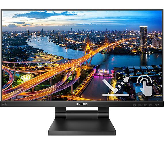 Philips LCD 222B1TC 21,5" 16:9 IPS Touch / 1920x1080@60Hz / 4ms / 250cd / VGA / HDMI / DP / 3xUSB / Repro / HAS / VESA (222B1TC/00)