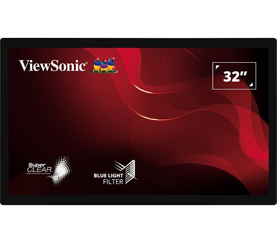 VIEWSONIC TD3207 32" dotykový VA / 1920x1080 / 3000:1 / 450cd / HDMI / DP / USB / RS232 / Repro / VESA