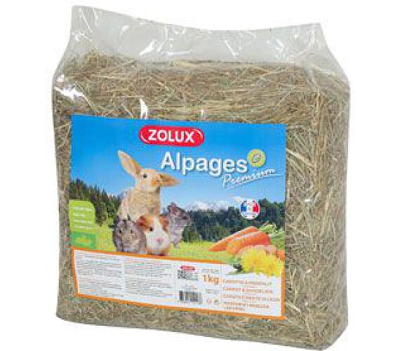 Seno Alpine Premium Mrkev/Pampeliška 1kg Zolux