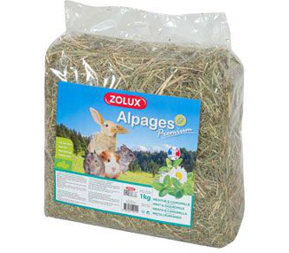 Seno Alpine Premium Máta/Heřmánek 1kg Zolux