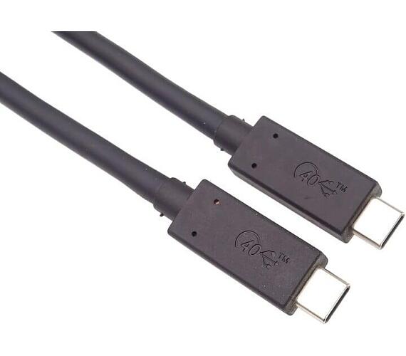 PREMIUMCORD USB4™ 40Gbps 8K@60Hz kabel Thunderbolt 3 certifikovaný USB-IF 0,8m (ku4cx08bk)