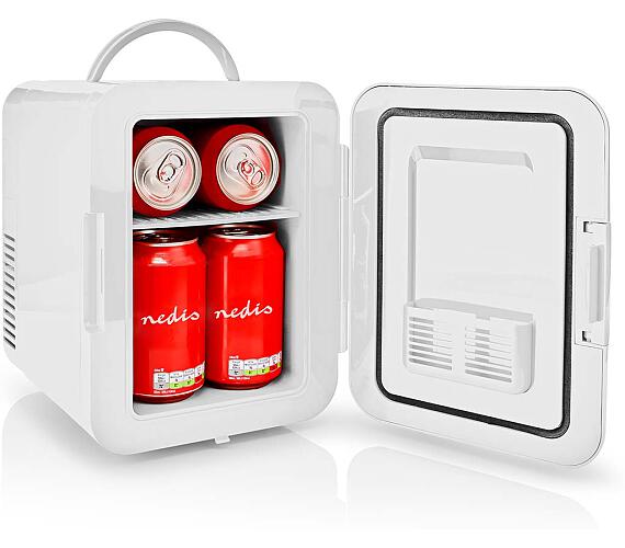 Přenosný mini lednička / 4 l / AC 100 - 240 V / 12 V / Bílá + DOPRAVA ZDARMA