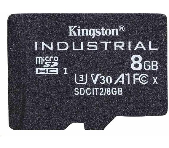 Kingston MicroSDHC karta 8GB Industrial C10 A1 pSLC Card Single Pack (SDCIT2/8GBSP)