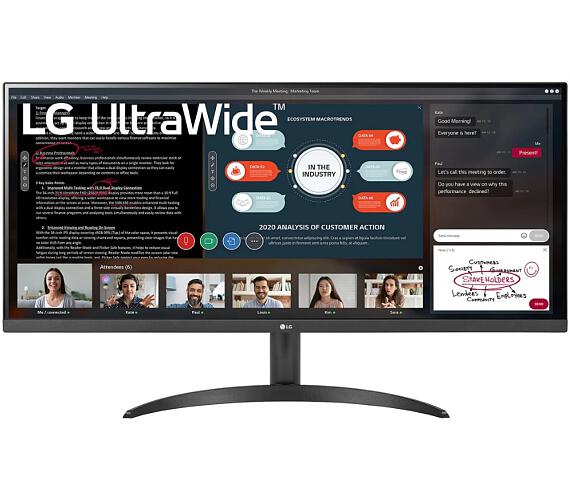 LG monitor 34WP500 34" / IPS / 2560x1080 / 1000:1 / 5ms / 2xHDMI / černý (34WP500-B.BEU)