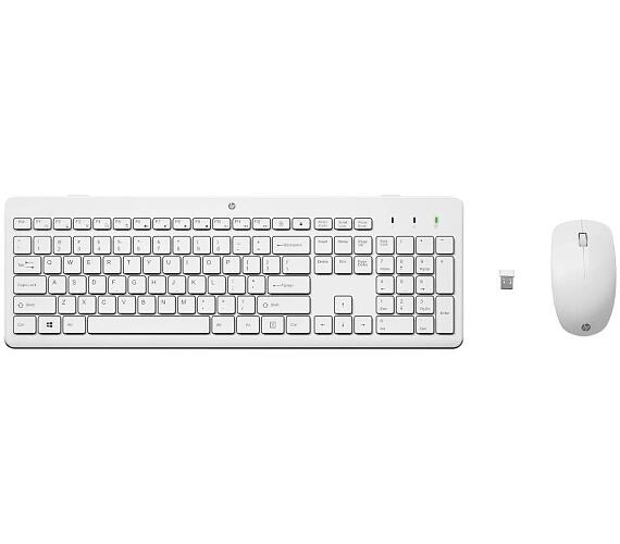 HP Bezdrátová klávesnice a myš HP 230 - bílá CZ/SK (3L1F0AA#BCM)