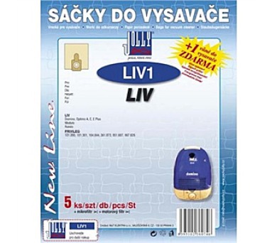 Sky do vysavae Jolly LIV 1 (5+1+1ks) do vysav. LIV Domino, Optimo, Modulo