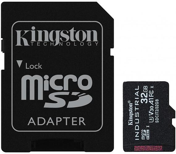 Kingston MicroSDHC karta 32GB Industrial C10 A1 pSLC Card + SD Adapter (SDCIT2/32GB)