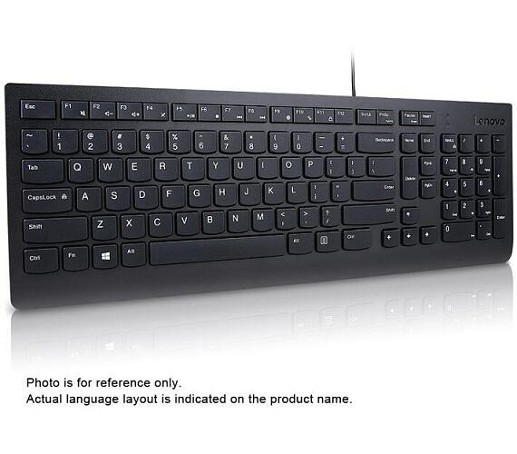 Lenovo klávesnice Essential Wired (Black) CZ/SK (4Y41C68691)