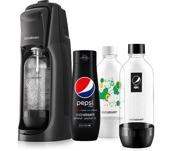 SodaStream Jet temný kámen + Lahev JET 7UP & Pepsi Max 2x 1l + Sirup Pepsi MAX 440 ml + DOPRAVA ZDARMA