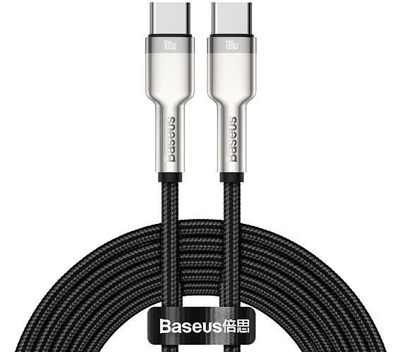 Baseus Cafule Series nabíjecí / datový kabel USB-C samec na USB-C samec s kovovými koncovkami 100W 2m