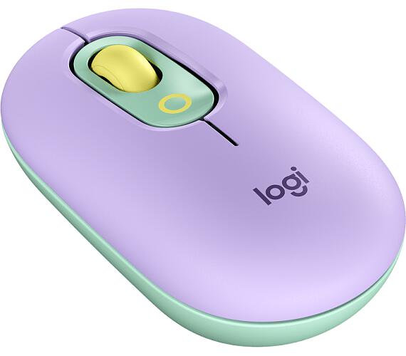 Logitech myš POP - zeleno-fialová/optická/ 4 tlačítka/bezdrátová/Bluetooth/4000dpi (910-006547)