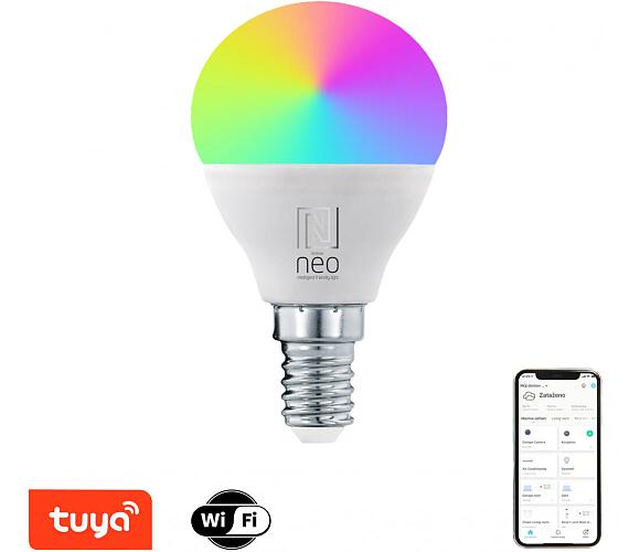 IMMAX NEO LITE Smart žárovka LED E14 6W RGB+CCT barevná a bílá