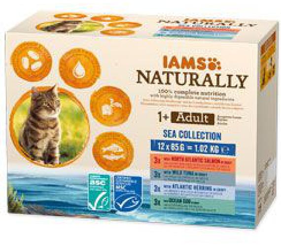 IAMS Cat Adult mořské maso v omáčce multipack 12x85g