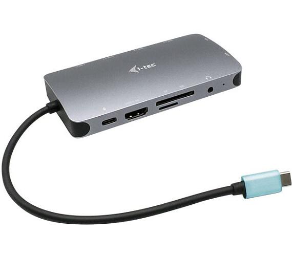 I-TEC dokovací stanice USB-C Metal Nano Dock/ 3x USB 3.1/ 2x USB-C/ DP/ HDMI/ VGA/ LAN/ SD/ PD 100W + zdroj 77W (C31NANOVGA77W) + DOPRAVA ZDARMA