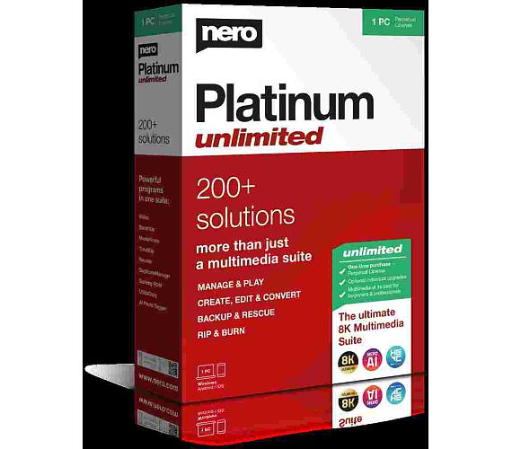Nero Platinum Unlimited - CZ ESD 2022- trvalá licence (EMEA-12220015/1445) + DOPRAVA ZDARMA