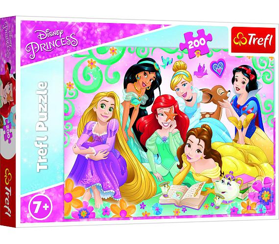 TREFL Puzzle Šťastný svět princezen/Disney Princess 200 dílků 48x34cm v krabici 33x23x4cm