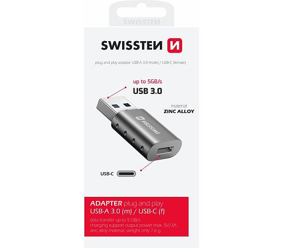 Swissten ADAPTER USB-A(M)/USB-C(F)