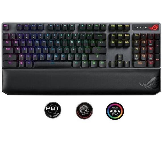Asus klávesnice ROG STRIX SCOPE NX WIRELESS DELUXE (ROG NX RED / PBT) - US (90MP02I6-BKUA01)
