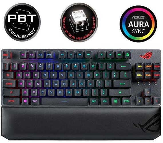 Asus klávesnice ROG STRIX SCOPE RX TKL WIRELESS DELUXE (ROG RX RED / PBT) - US (90MP02J0-BKUA01)