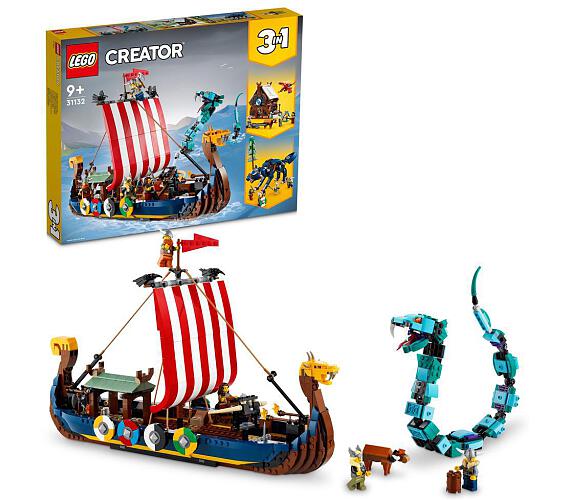 LEGO® Creator 3 v 1 31132 Vikingská loď a mořský had + DOPRAVA ZDARMA