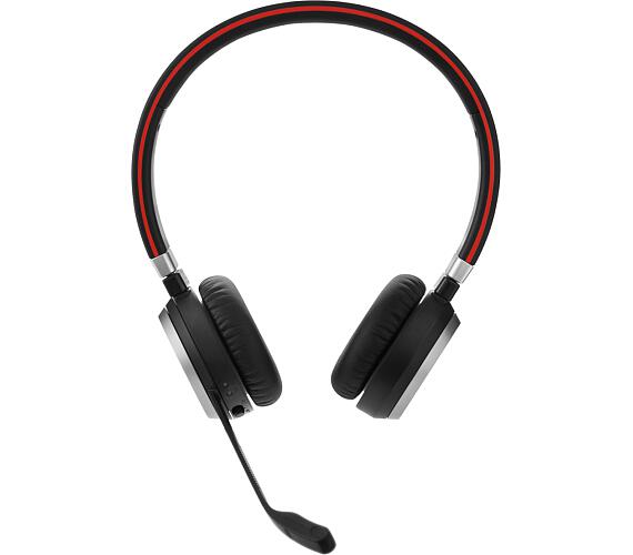Jabra Evolve 65 SE / Stereo / BT / Bezdrát / Stand / Černá-červená (6599-833-499)