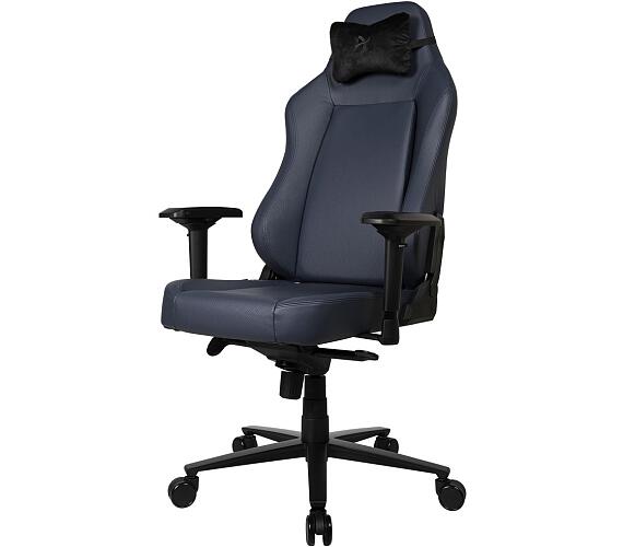 AROZZI herní židle PRIMO Full Premium Leather Ocean/ 100% přírodní italská kůže/ tmavě šedomodrá (PRIMO-PREM-OC)