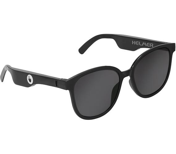 HELMER chytré brýle SG 11/ polarizační/ dotykové/ UV 400/ Bluetooth/ repro/ sluchátka/ mikrofon/ černé (HLMSG11bl)