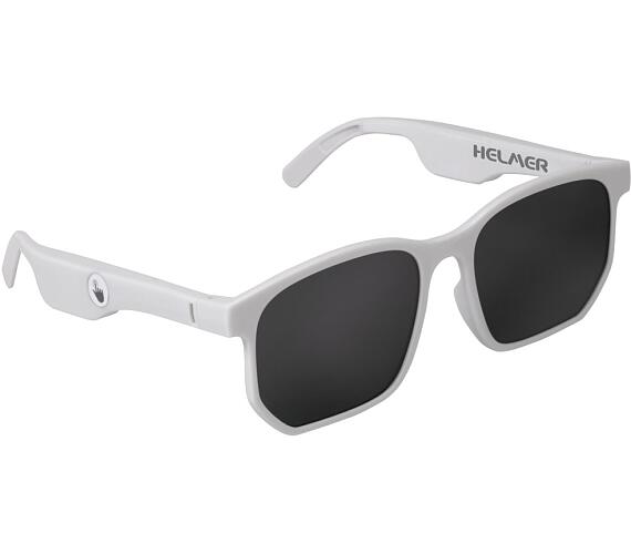 HELMER chytré brýle SG 12/ polarizační/ dotykové/ UV 400/ Bluetooth/ repro/ sluchátka/ mikrofon/ bílé (HLMSG12wh) + DOPRAVA ZDARMA
