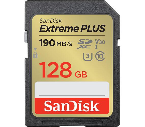 Sandisk SDXC karta 128GB Extreme PLUS (190 MB/s Class 10