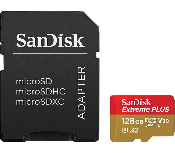 Sandisk micro SDXC karta 128GB Extreme PLUS (200 MB/s Class 10