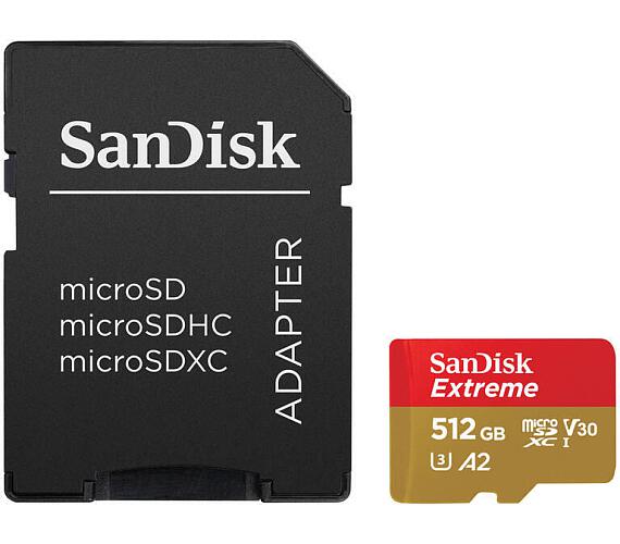 Sandisk sanDisk Extreme microSDXC 512GB 190MB/s + adaptér (SDSQXAV-512G-GN6MA)