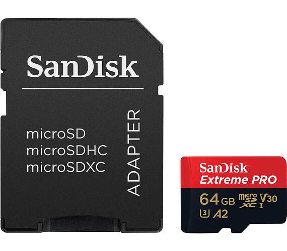 Sandisk sanDisk Extreme PRO microSDXC 64GB 200MB/s + ada. (SDSQXCU-064G-GN6MA)