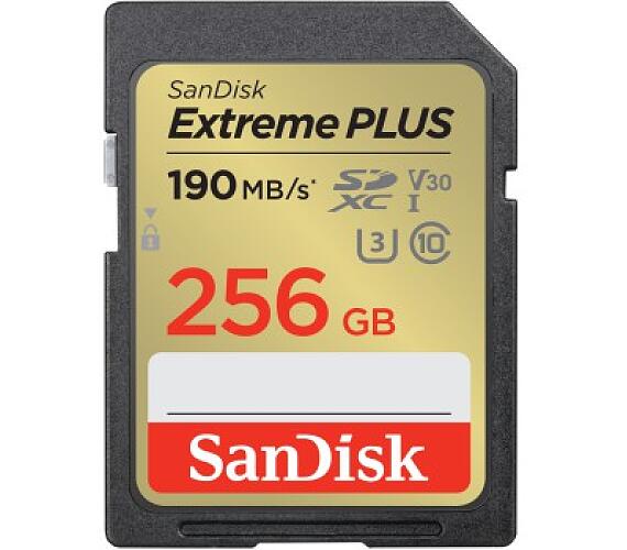 Sandisk Extreme PLUS 256 GB SDXC Memory Card 190 MB/s and 130 MB/s