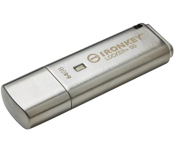 Kingston IronKey Locker+ 50 64GB / USB 3.2 / Šifrování XTS-AES (IKLP50/64GB)
