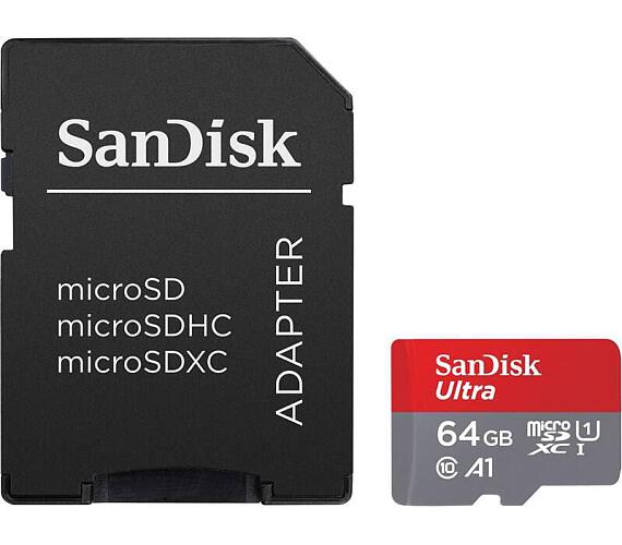 Sandisk sanDisk Ultra microSDXC 64GB 140MB/s + adaptér (SDSQUAB-064G-GN6MA)