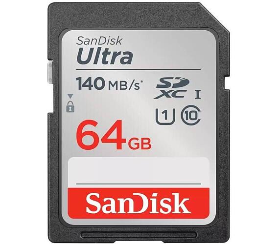 Sandisk sanDisk Ultra / SDXC / 64GB / 140MBps / UHS-I U1 / Class 10/Černá (SDSDUNB-064G-GN6IN)