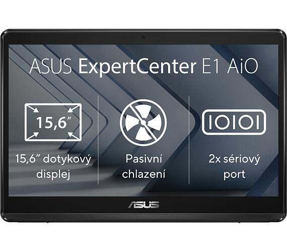 Asus ASUS ExpertCenter/E1 AiO (E1600)/15,6"/1366 x 768 / T / N4500 / 4GB / 128GB SSD/UHD/bez OS/Black/2R (E1600WKAT-BD036M) + DOPRAVA ZDARMA