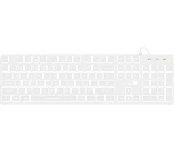 Connect IT Chocolate WhiteStar kancelářská podsvícená klávesnice (CZ + SK verze) WHITE (CKB-5052-CS)