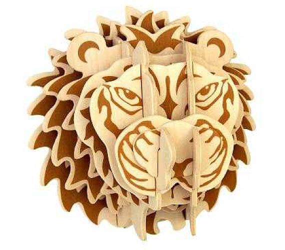 Woodcraft Dřevěné 3D puzzle hlava lva Woodcraft construction kit