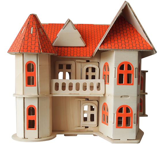 Woodcraft Dřevěné 3D puzzle dům s verandou Woodcraft construction kit