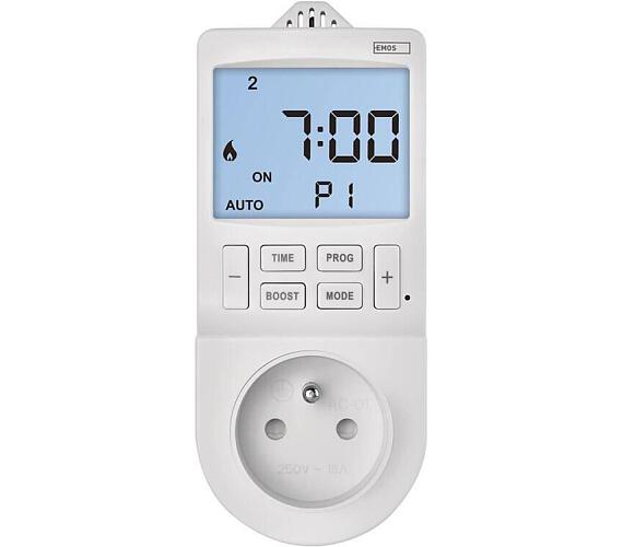 Emos termostat do zásuvky s funkcí digitálního časovače 2v1 (P5660FR)