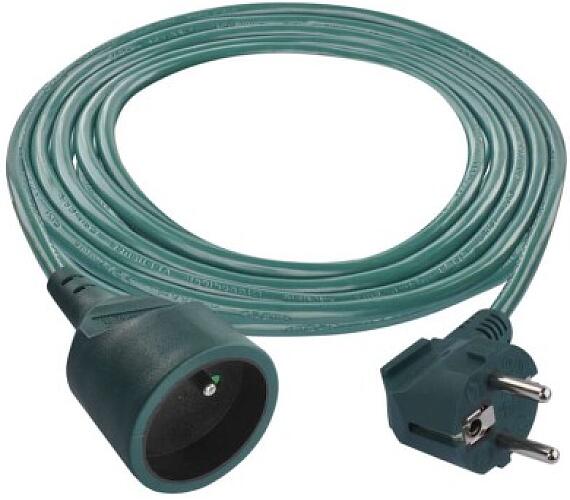Emos prodlužovací kabel 2 m / 1 zásuvka / zelený / PVC / 1 mm2 (P0112Z)