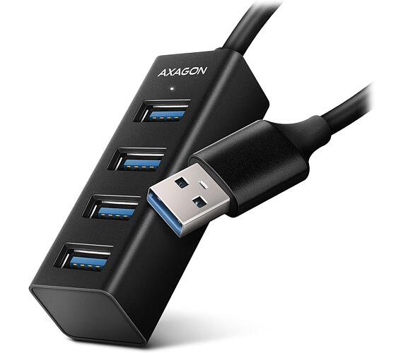 Axagon MINI hub USB-A / HUE-M1AL / USB 3.2 Gen1 / 4x USB-A / kovové tělo / 1,2m