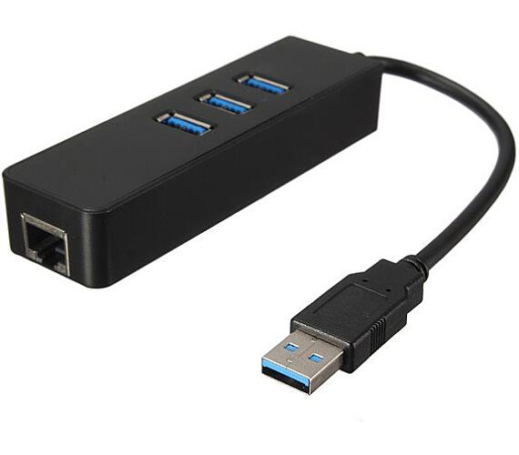 Akyga Hub USB 3.0 3-porty + RJ45 (AK-AD-32)