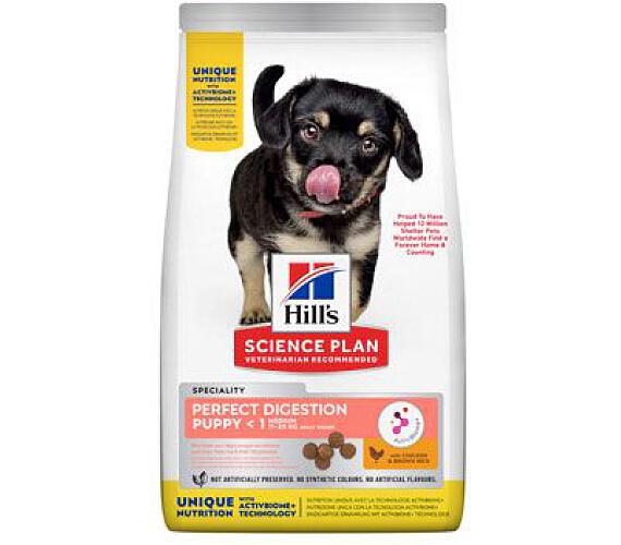 Hill's Can. SP+AB Perfect Dig Puppy M Chick&Rice 14kg